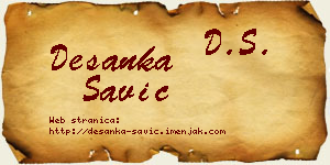 Desanka Savić vizit kartica